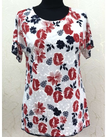 Літня жіноча блуза з квітковим принтом тмAgatka, Польща Літня жіноча блуза з квітковим принтом тмAgatka, Польща