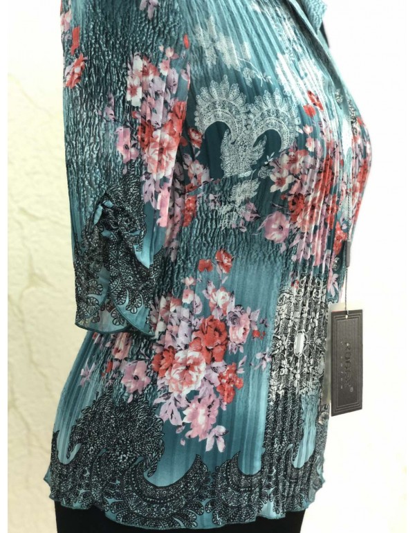 Жіноча блузка плісе з квітковим принтом тмRobex, Польща