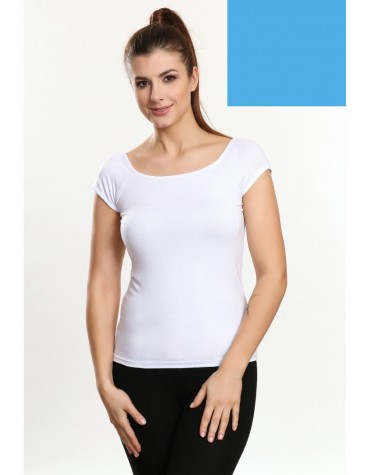 Aria блакитна віскозна футболка тмViolana, Польща