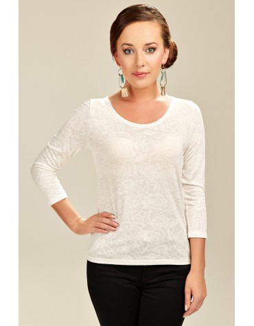 Жіноча блуза з квітковим візерунком, шампань тмViolana, Польща Жіноча блуза з квітковим візерунком, шампань тмViolana, Польща