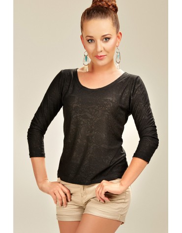 Жіноча чорна блуза з квітковим візерунком тмViolana, Польща Жіноча чорна блуза з квітковим візерунком тмViolana, Польща
