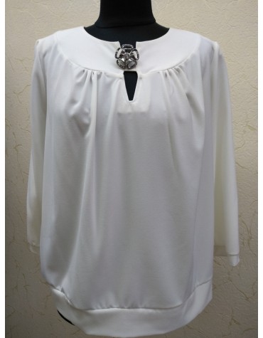 Жіноча однотонна блуза кольору шампань тмGran, Польща