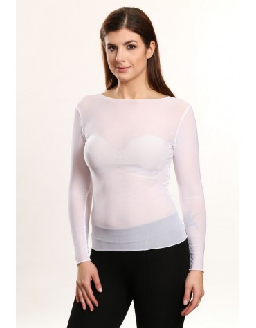 Mira біла блузка-сітка довгий рукав тмViolana, Польща