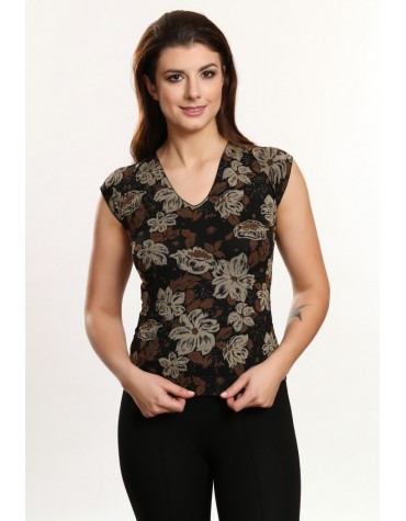 Monika коричнева блузка без рукава тмViolana, Польща