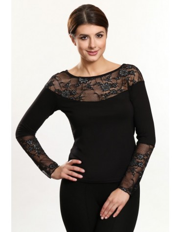 Rita елегантна віскозна блузка з мереживом тмViolana, Польща Rita елегантна віскозна блузка з мереживом тмViolana, Польща