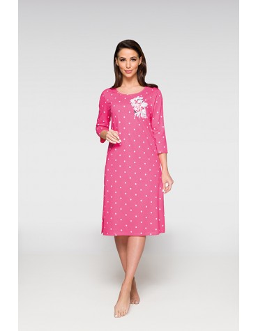 Жіноча нічна сорочка в горошок рукав 3/4 тмRegina, Польща, р. M-XL Жіноча нічна сорочка в горошок рукав 3/4 тмRegina, Польща, р. M-XL