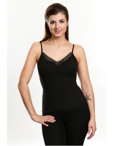 Olga трикотажна майка тонкі бретелі тмViolana, Польща