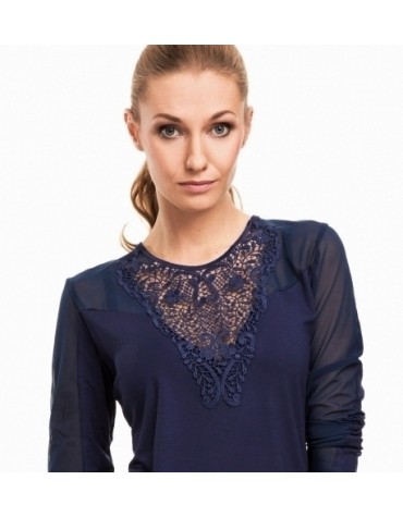 Angela блузка віскоза/мереживо/сітка тмViolana, Польща Angela блузка віскоза/мереживо/сітка тмViolana, Польща