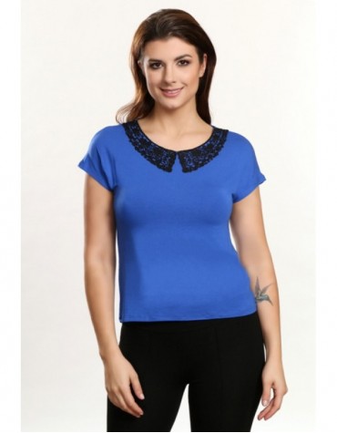 Ksenia синя та темно-синя віскозні блузи тмViolana, Польща