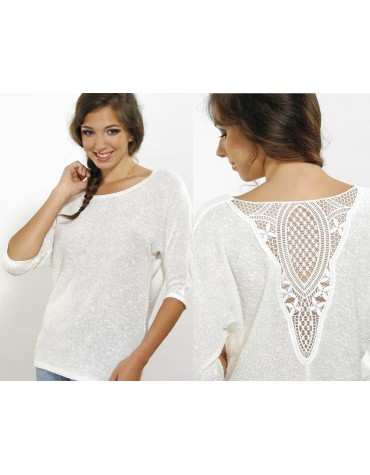 Luca оригінальна  молочна кофтинка бавовна/віскоза тмViolana, Польща