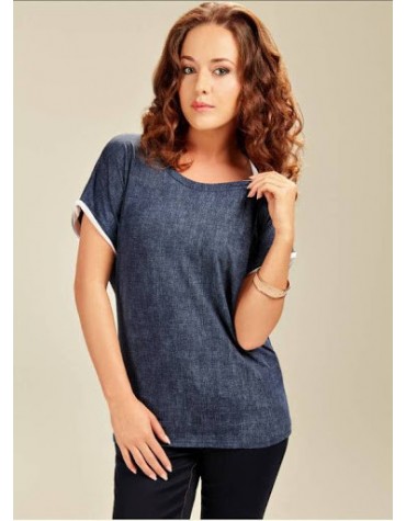 001 блузка темно-синя під джинс тмViolana, Польща