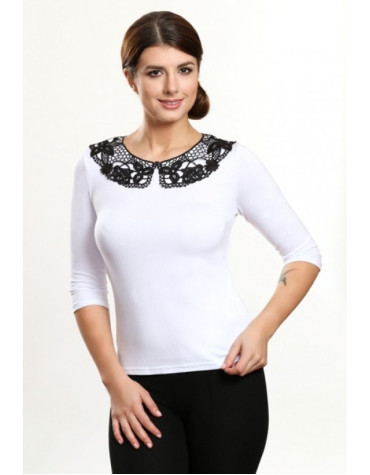 Erin блузка з мереживним комірцем тмViolana, Польща