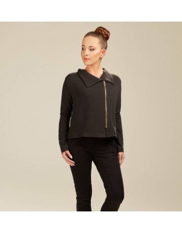 Жакет чорний трикотажний на блискавці тмViolana, Польща