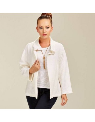 Жакет жіночий білий без застібки вовна тмViolana, Польща