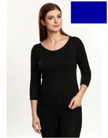 Gloria віскозна футболка темно-синя рукав 3/4 тмViolana, Польща