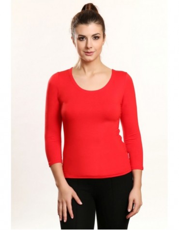 Gloria футболка червона рукав три чверті віскоза тмViolana, Польща