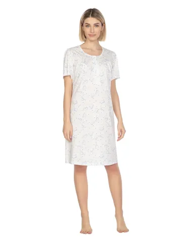 Жіноча бавовняна нічна сорочка на ґудзиках тмRegina, Польща, р.2XL-3XL