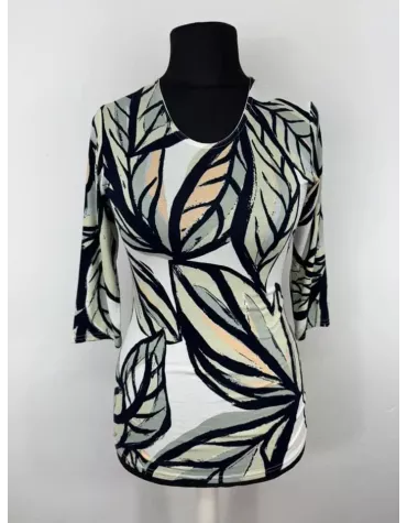 Віскозна блузка жіноча рукав 3/4 тмAGA, Польща