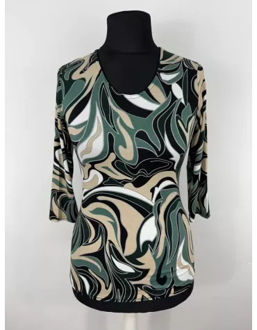 Віскозна блузка жіноча рукав 3/4 тмAGA, Польща