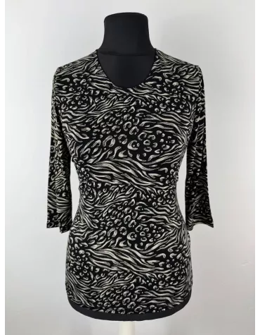 Жіноча віскозна блузка з абстрактним принтом тмAga, Польща Жіноча віскозна блузка з абстрактним принтом тмAga, Польща