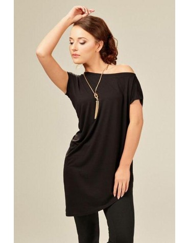 Чорна асиметрична туніка 007 віскоза тмViolana, Польща