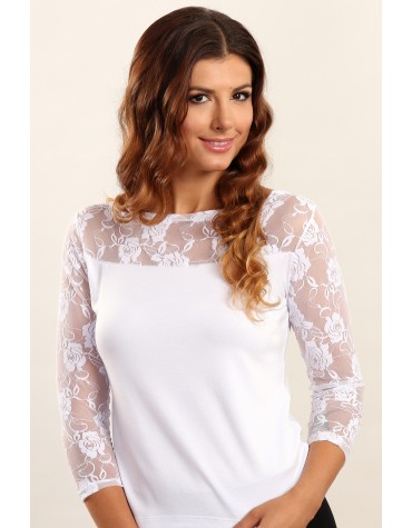Clara блузка віскоза мереживо 3/4 рукав тмViolana, Польща Clara блузка віскоза мереживо 3/4 рукав тмViolana, Польща