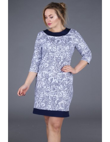 Сукня жіноча синій з білим бавовна тмEffect, Польща