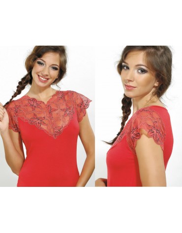 Gemma корал блузка короткий рукав тмViolana, Польща