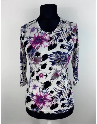 Блузка віскоза квітковий принт 3/4рукав  тмAGA, Польща