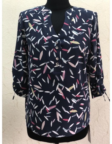 Віскозна жіноча блузка четвертний рукав тмRavella, Польща