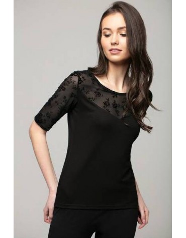 Жіноча віскозна блуза короткий рукав тмViolana, Польща