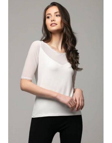 Віскозна блуза кольору шампань тмViolana, Польща