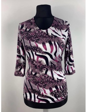  Блузка з оригінальним принтом 3/4рукав  тмAGA, Польща
