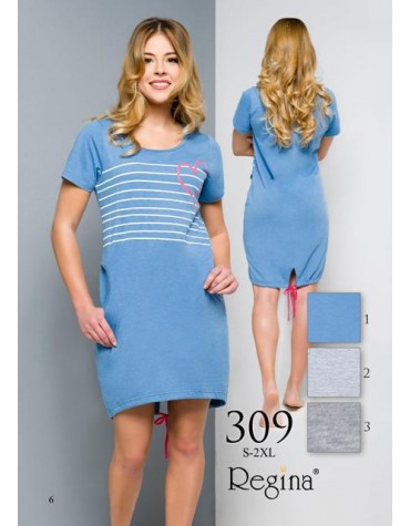 Домашня сукня короткий рукав бавовна тмRegina, Польща Домашня сукня короткий рукав бавовна тмRegina, Польща