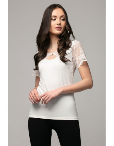 Ніжна жіноча блузка з мереживом тмViolana, Польща