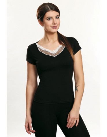 Iga віскозна блуза з контрастним мереживом тмViolana, Польща