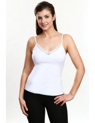 Olga трикотажна майка тонкі бретелі тмViolana, Польща