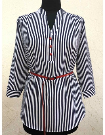 Блузка жіноча в синьо-білу смужку тмBаll Collection, Польща