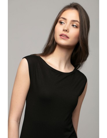 Віскозна жіноча чорна майка Loren тмViolana, Польща