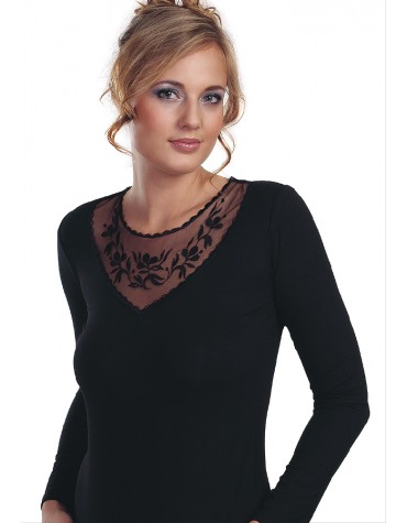 Irmina блузка з розшитим декольте тмViolana, Польща