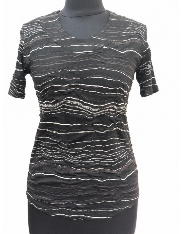 Віскозна футболка в смужку тмViolana, Польща